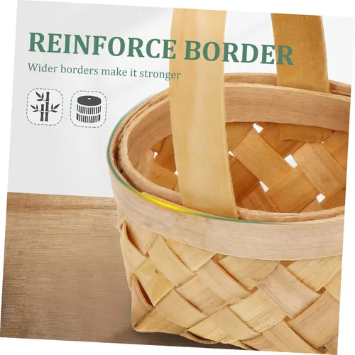 Miniatura 5 de Zerodeko Cesta de madera estilo 4pcs Little Baskets para almacenamiento de arreglos florales