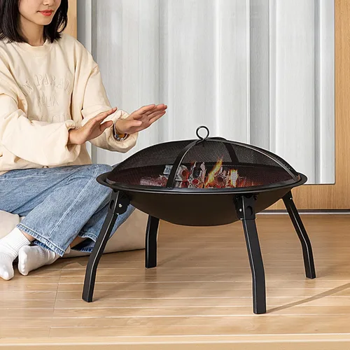 Miniatura 7 de Estufa de campamento plegable portátil compacta pozo al aire libre eficiente durabilidad de quema de madera para mochileros picnic estufa