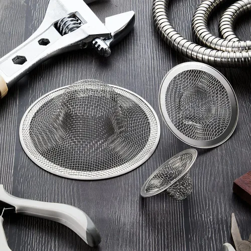 Miniatura 7 de 12 coladores de acero inoxidable para fregadero de 4.5/2.75/2.25 pulgadas para drenaje de fregadero, cocina, baño, bañera, pantalla de drenaje
