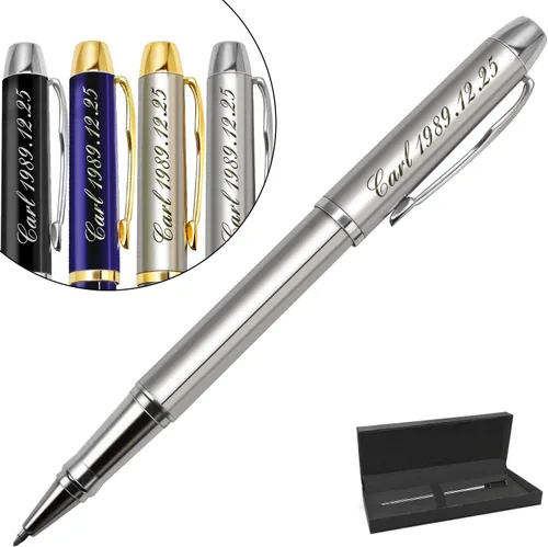 Miniatura 9 de Aolun Bolígrafos personalizados, bolígrafo grabado personalizado, perfecto para cumpleaños, negocios, fiestas con nombre, eslogan o logotipo, tinta