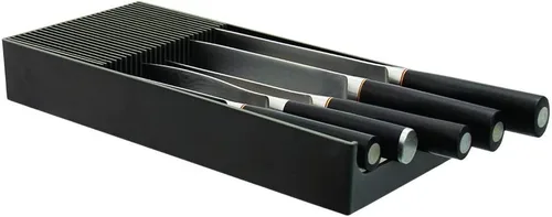 Miniatura 2 de KNIFEdock Organizador de cuchillos de bambú para cajones de cocina, bloque de cuchillos de 15 pulgadas con compuesto de corcho, ahorro de espacio