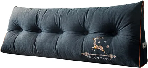 Miniatura 14 de YSUEFIJO Almohada triangular de lectura para reposo en cama, cojín grande para cabecero, respaldo, almohada de cuña, cojín de apoyo