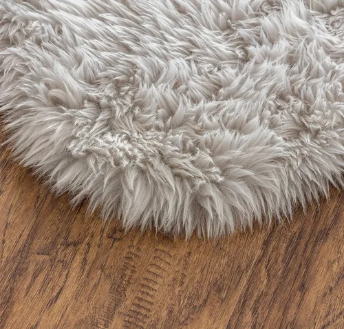 Miniatura 5 de Chanasya Alfombra de piel sintética súper suave de piel de oveja sintética para sofá, taburete, tocador, silla, lujosa alfombra mullida para sala