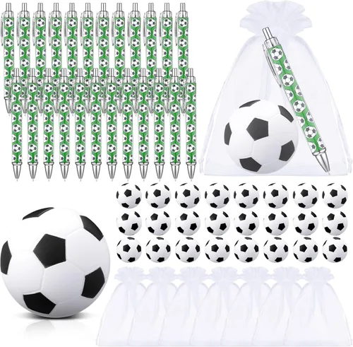 Miniatura 7 de 72 piezas de recuerdos de fiesta de hockey incluyen 24 lápices de hockey con borradores, 24 bolas, 24 bolsas, lápices, bolas de espuma, regalos