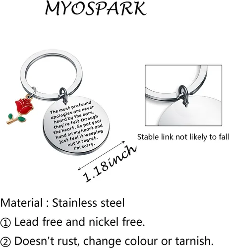 Miniatura 5 de MYOSPARK Regalo de disculpa, perdóname, joyas de perdón para él y ella (disculpas profundas KC), Disculpas profundas Kc