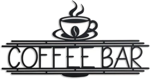 Letrero de metal para barra de café, 14.96 x 8 pulgadas, letrero de café para pared, letrero de barra de café para estación de café, cocina,