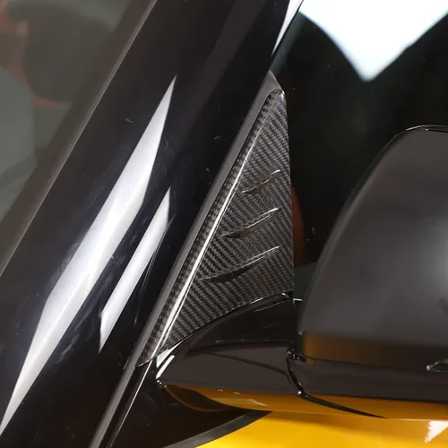Miniatura 4 de Daeiclru Compatible con Toyota Supra GR A90 A91 MK5 2019-2022 cubierta de fibra de carbono real para espejo retrovisor lateral, canaliza el aire