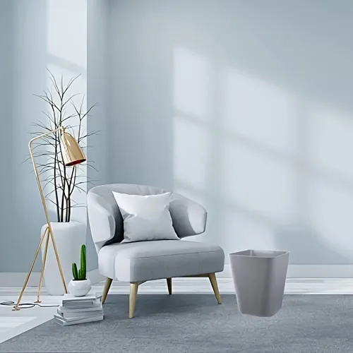 Miniatura 6 de Heagoale Basurero de plástico pequeño para baño, cesta cuadrada de basura para baño, oficina, dormitorio, oficina en casa, debajo del escritorio