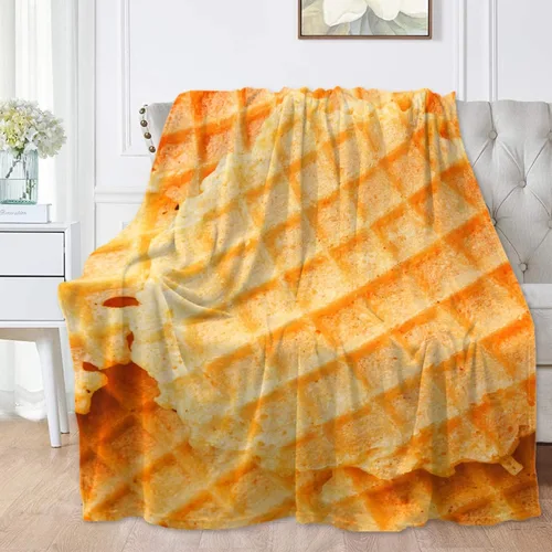 Miniatura 14 de Manta de frijoles horneados 3D para niñas, niños, suave y acogedora manta de vellón divertida para cama, sofá, sillas, para todas las estaciones