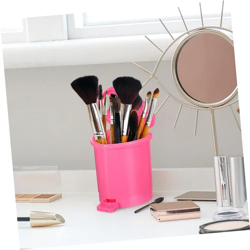 Miniatura 5 de Healeved Bote de basura de fresa, mini bote de basura para escritorio, baño, pequeño, para escritorio, automóvil, oficina, cocina, pequeño basurero
