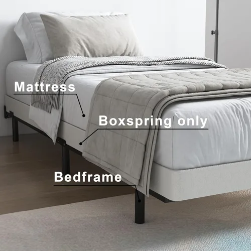 Miniatura 7 de Vehowy - Somier de 4 Pulgadas para Cama Individual, Somier de Tamaño Individual Únicamente, Base de Colchón Resistente, Base de Cama Metálica