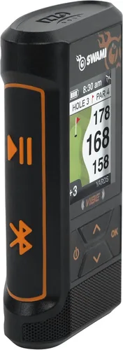 Miniatura 3 de Swami Vibe Golf GPS - Combo de altavoz Bluetooth GPS para golf, color lima Naranja