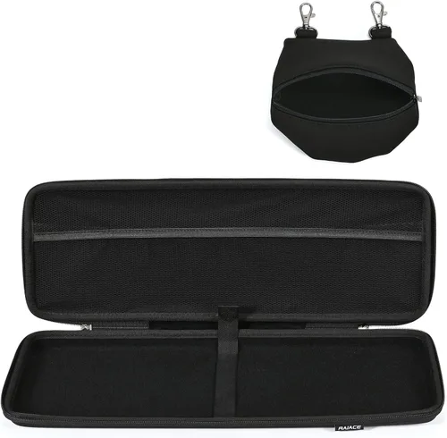 Miniatura 5 de RAIACE Estuche rígido de almacenamiento compatible con teclado mecánico inalámbrico de rendimiento iluminado Logitech MX (solo funda), color negro