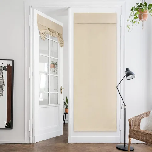 Miniatura 95 de HOMEIDEAS Cortinas Opacas para Aula para Puerta Principal, Cubierta de Ventana de Puerta de Aula, Persianas de Privacidad con Aislamiento Térmico