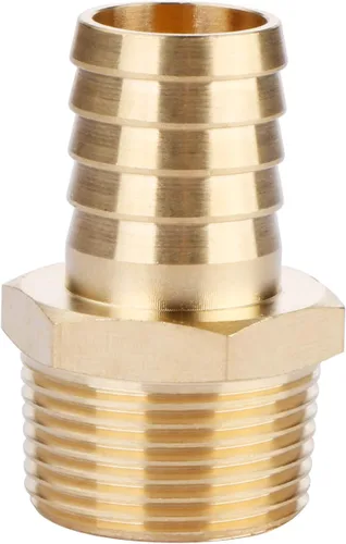 U.S. Solid Accesorio de Manguera de Latón, Adaptador, Púa de 3/4" x Accesorios de Tubería Macho NPT de 3/4"