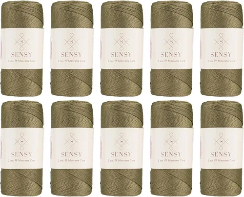 Miniatura 141 de Sensy Premium Cuerda de Poliéster de 2mm 251 Yardas Cuerda de Polipropileno 100% Cordón de Macramé 2mm Cordón para Bolsa de Ganchillo Cuerda