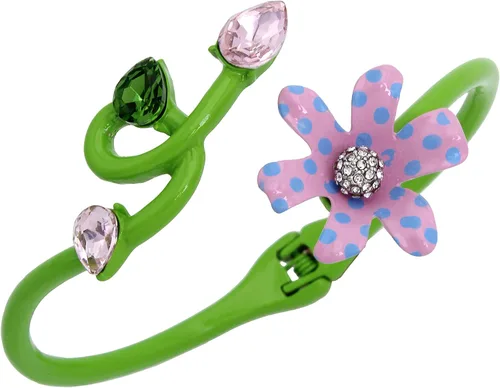 Miniatura 2 de Betsey Johnson Pulsera con bisagras de flores, Metal Vidrio, Sin gemas.