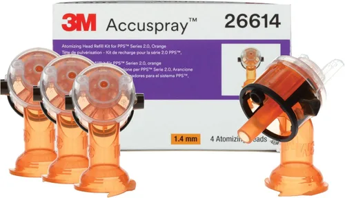 3M Accuspray - Recambios de boquilla de pistola de pintura para PPS 2.0, 26614, 0.0614, 0.06 pulgadas, naranja, uso con sistema de pistola de