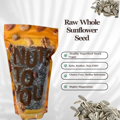 Miniatura 3 de Nuts To You - Semilla de girasol entera cruda de 4 libras en cáscara Vitaminas y minerales esenciales Bocadillo saludable de superalimentos