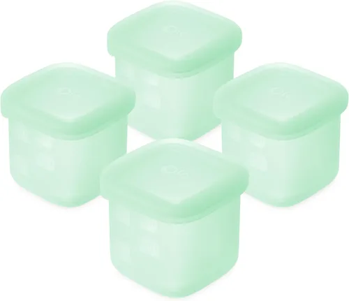 Miniatura 13 de Olababy Contenedores de Almacenamiento de Silicona Clear Sense 4 piezas para Alimentos de Bebé, Snacks, Fórmula, Puré, Salsa y Más Sin Plástico