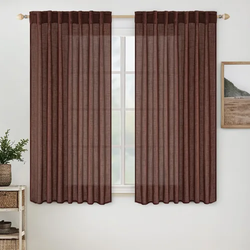 Miniatura 53 de MIULEE Cortinas de lino blanco de 108 pulgadas de largo para dormitorio, sala de estar, cortinas de ventana con textura de lino suave y grueso, Lino