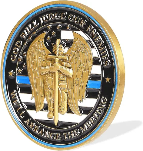 Miniatura 5 de Glamtune US Saint Michael Police Prayer Challenge Coin State Trooper Gifts