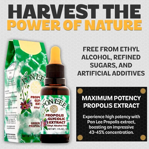 Miniatura 3 de PONLEE Extracto líquido de propóleo de abeja verde de Brasil sin alcohol 30ML 1 paquete