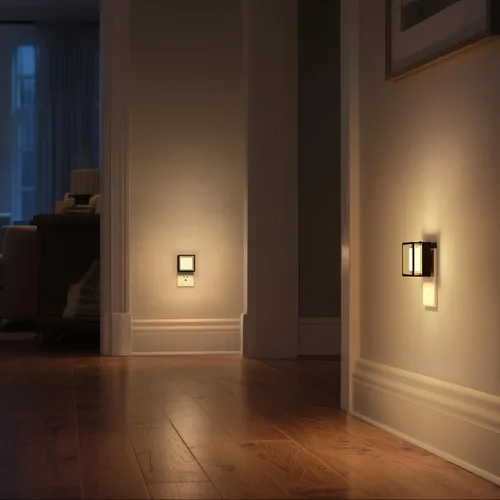 Miniatura 7 de DORESshop Luz nocturna LED, luces nocturnas enchufables a la pared (paquete de 2) con sensor de atardecer a amanecer, luces nocturnas regulables