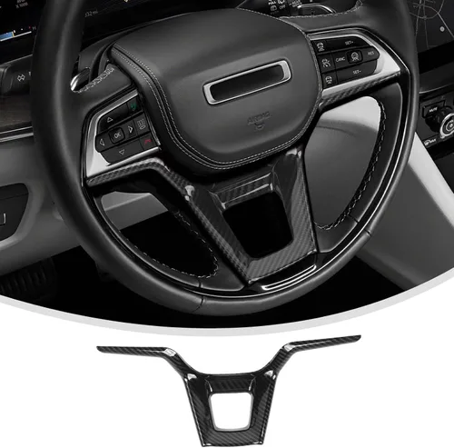 Linskip Moldura de volante compatible con Jeep Grand Cherokee L 2021-2024 y Grand Cherokee 2022-2024, funda para volante para Jeep Grand Cherokee L
