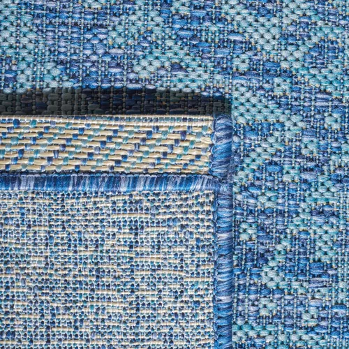 Miniatura 65 de SAFAVIEH Alfombra lavable para exteriores, colección Courtyard - Pasillo de 2.3 x 8 pies, color beige claro y marrón claro, no desprende pelusa