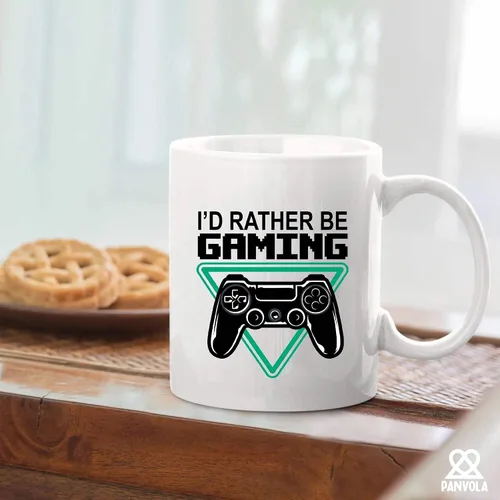 Miniatura 5 de Taza de cerámica de 11 oz con texto en inglés "I'd Rather Be Gaming Gamer Gifts for Men Boyfriend Women Cool Gamers Gifts from Girlfriend Sister
