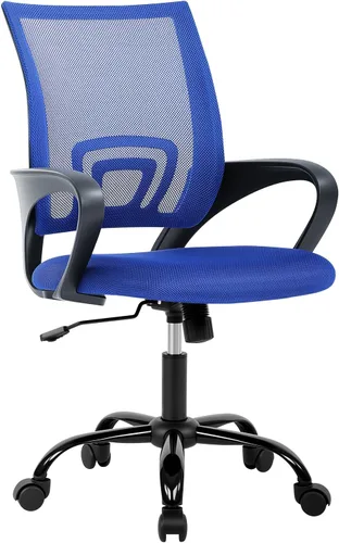 Miniatura 15 de BestOffice Silla de oficina ergonómica de malla para computadora, soporte lumbar, taburete ejecutivo ajustable, silla giratoria con ruedas