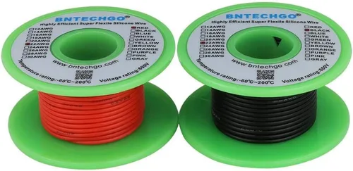 Miniatura 8 de BNTECHGO Carrete de alambre de silicona de calibre 16, rojo de 25 pies y negro de 25 pies, cable de cobre estañado trenzado flexible de 16 AWG