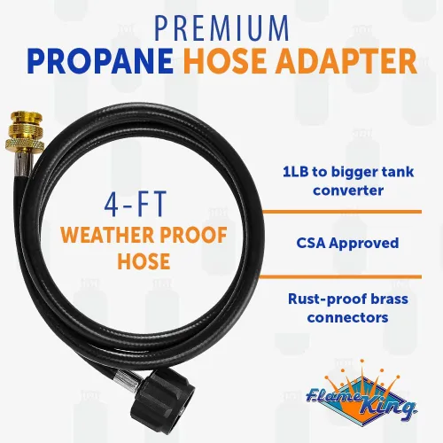 Miniatura 7 de Flame King Kit de transportador de gas – Funda de transporte protectora aislada para tanque de propano de 5 libras más manguera adaptadora