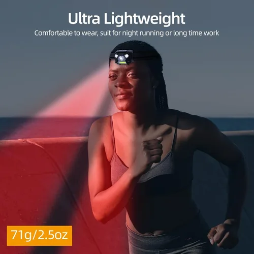 Miniatura 7 de KunHe Paquete de 2 faros delanteros de luz roja, luz roja y blanca, adecuados para senderismo nocturno, observación de aves, observación astronómica