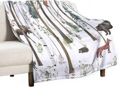 Miniatura 27 de Mantas de franela retro con alces y ciervos, estilo vintage de cabaña campestre rústica de montaña y granja, manta de cama para sofá, silla y cama