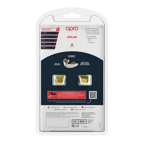 Miniatura 8 de OPRO Protector bucal moldeable instantáneo (blanco/dorado) para dentista, protector bucal de impacto para adultos deportivos, protector bucal