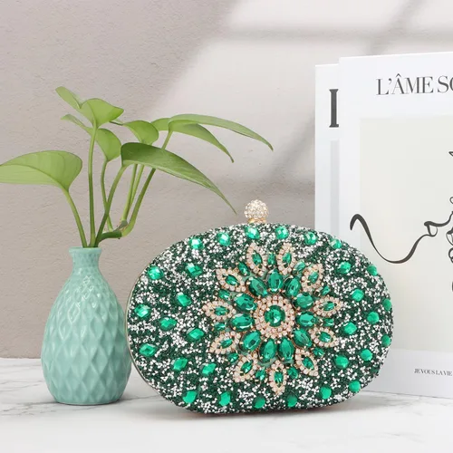 Miniatura 6 de LUI SUI Bolso de mano de noche con diamantes de imitación para mujer, bolsa de mano con diamantes brillantes y brillantes, bolsa de fiesta de boda