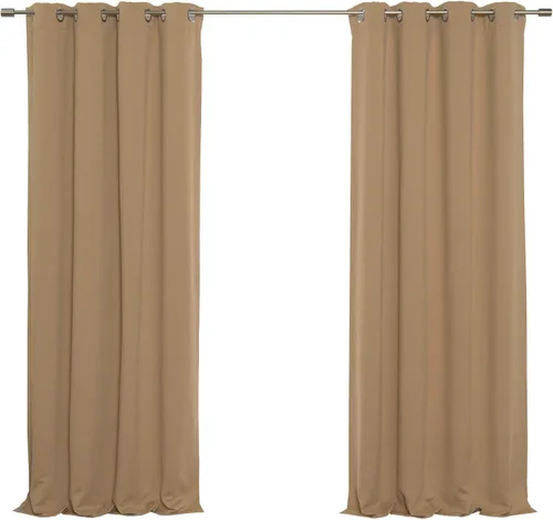 Miniatura 17 de Best Home Fashion Cortinas opacas con aislamiento térmico, ojales de acero inoxidable y níquel, color rosa bebé, 52 pulgadas de ancho x 63 pulgadas