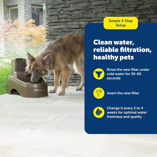 Miniatura 4 de PetSafe Drinkwell - Kit de filtro de repuesto para fuentes de agua Everflow y exteriores para perros y gatos, el kit contiene 3 filtros de carbono