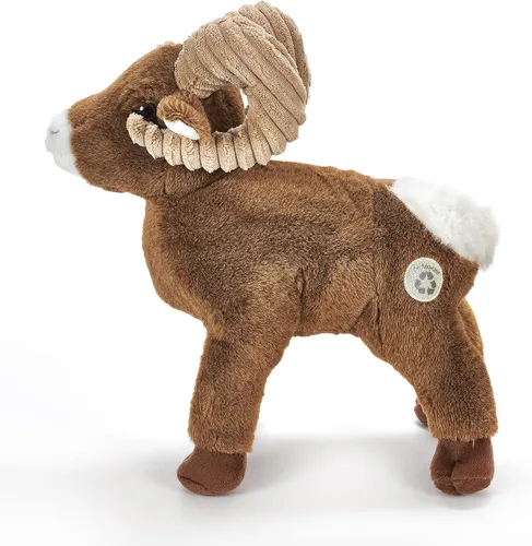 Miniatura 5 de The Petting Zoo Peluche de oveja de cuerno grande, regalos para niños, animales del zoológico Wild Onez, juguete de peluche de oveja, 12 pulgadas