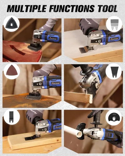 Miniatura 7 de AVID POWER Herramienta oscilante, multiherramienta oscilante de 3.5 amperios con ángulo de oscilación de 4.5°, 6 velocidades variables y 13