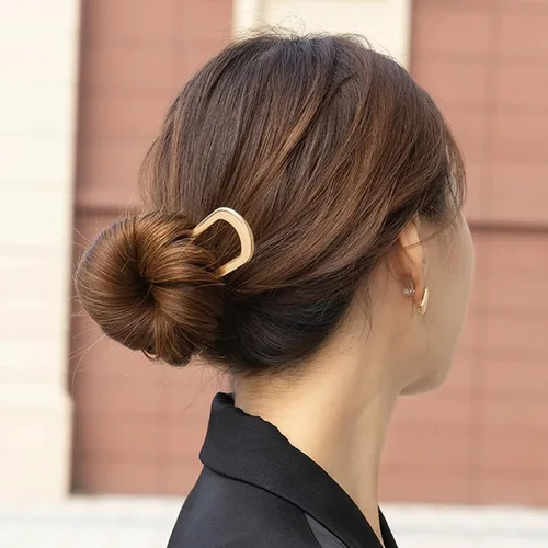 Miniatura 6 de Horquillas francesas para mujer, 3 piezas, elegantes giros, moños y peinados sin daños en el cabello, pin francés de metal en forma de U de gran