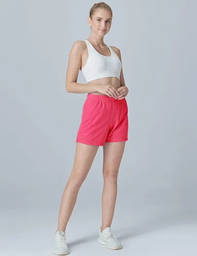 Miniatura 2 de Liberty Imports Paquete de 5 pantalones cortos deportivos de malla para mujer, entrepierna de 5 pulgadas, pantalones cortos sueltos con bolsillos