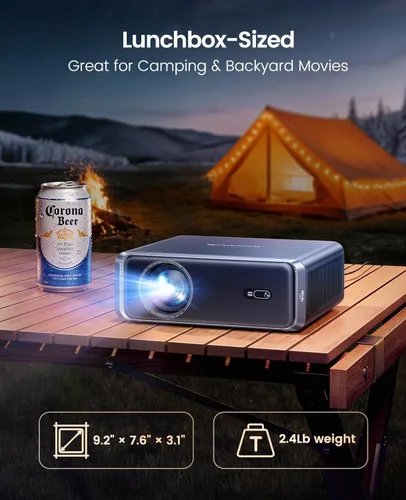 Miniatura 3 de [Aplicación oficial integrada/soporte 4K/compacto] Proyector inteligente con WiFi6 y Bluetooth, proyector de películas al aire libre y DoIby