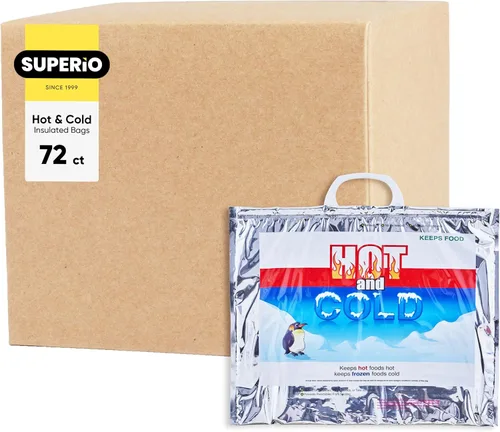 Miniatura 39 de Superio Bolsas aisladas para bebidas frías y calientes para entrega de alimentos, bolsas de compras de comestibles, almacenamiento de alimentos