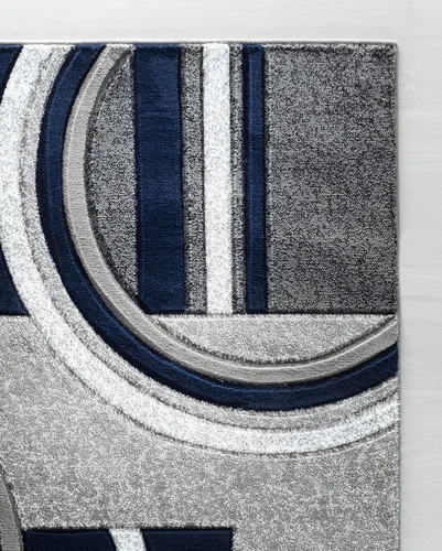 Miniatura 4 de Glory Rugs - Tapete moderno suave tallado a mano, alfombra contemporánea con textura mullida prémium para interior, sala de estar, comedor y Azul
