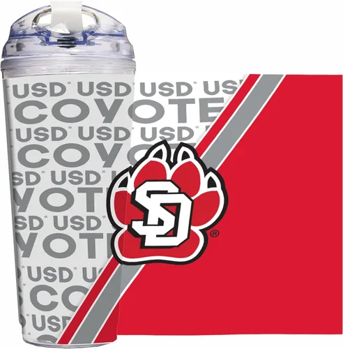 Miniatura 85 de Rico Industries Taza acrílica NCAA estándar de 24 onzas con tapa con bisagra, taza de doble pared oficialmente licenciada con pajita
