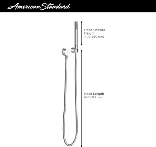 Miniatura 2 de American Standard 1662609.295 - Kit de ducha de mano de una sola función, ahorro de agua contemporáneo, níquel cepillado cepillado níquel