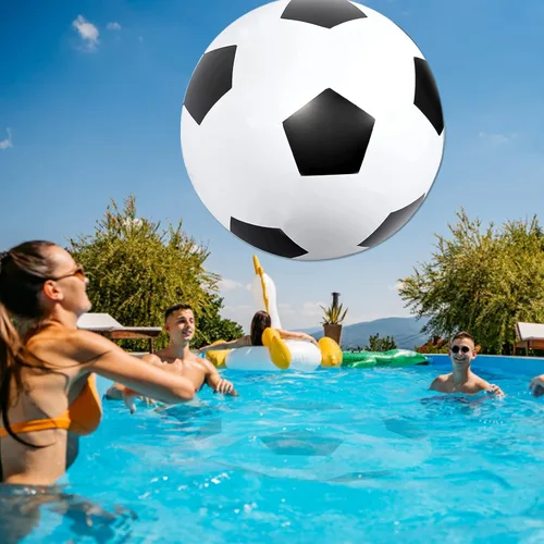 Miniatura 3 de Pelota de fútbol inflable gigante de 27 pulgadas, pelotas de playa grandes a granel, juguetes de piscina, juguetes de playa, decoración de fiesta